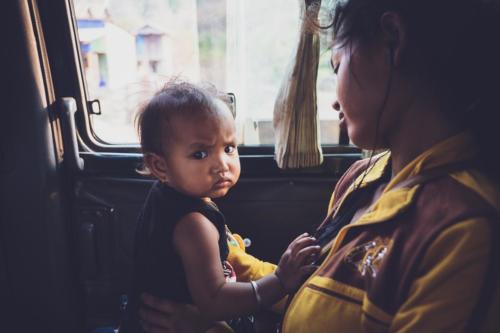 Cambodge - Rencontre sur la RN7