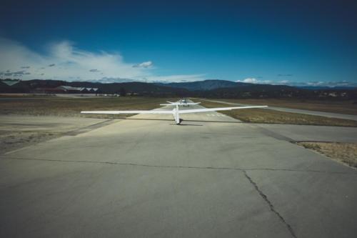 Planeur au décollage